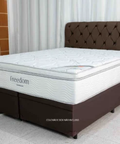 Cabeceira Queen Lavínia Veludo Marrom Larg. 1.60m