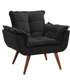 Poltrona Jamile Veludo preto