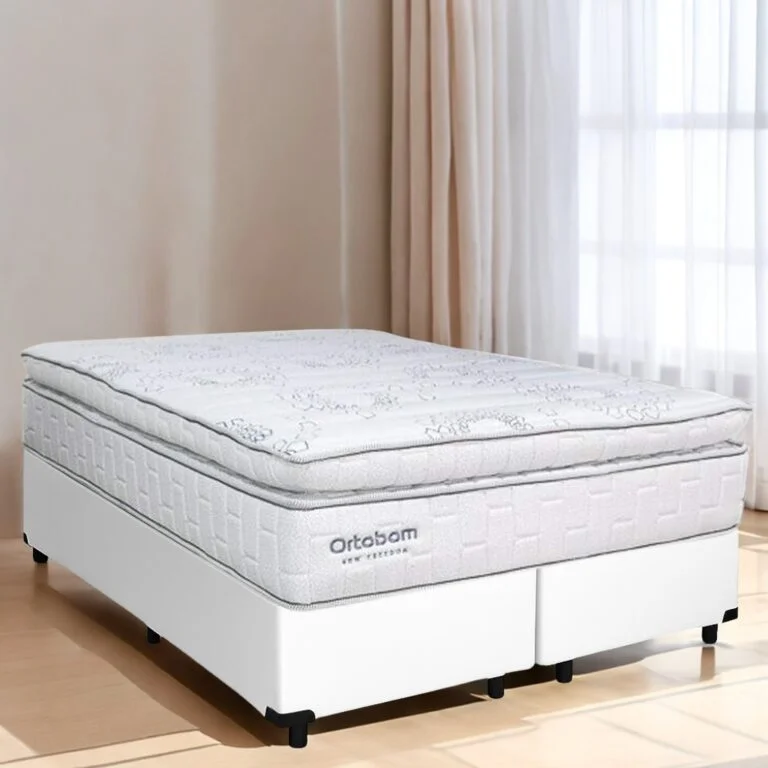 Colchão Queen New Freedom 32 cm D33 Molas Ensacadas + Base queen blindada Corino Branco – ORTOBOM - Imagem 3