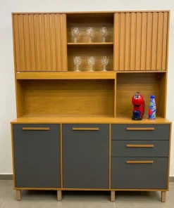 Armário de Cozinha Diamante 5 Portas 2 Gavetas Valdemóveis cinamono/graffiti