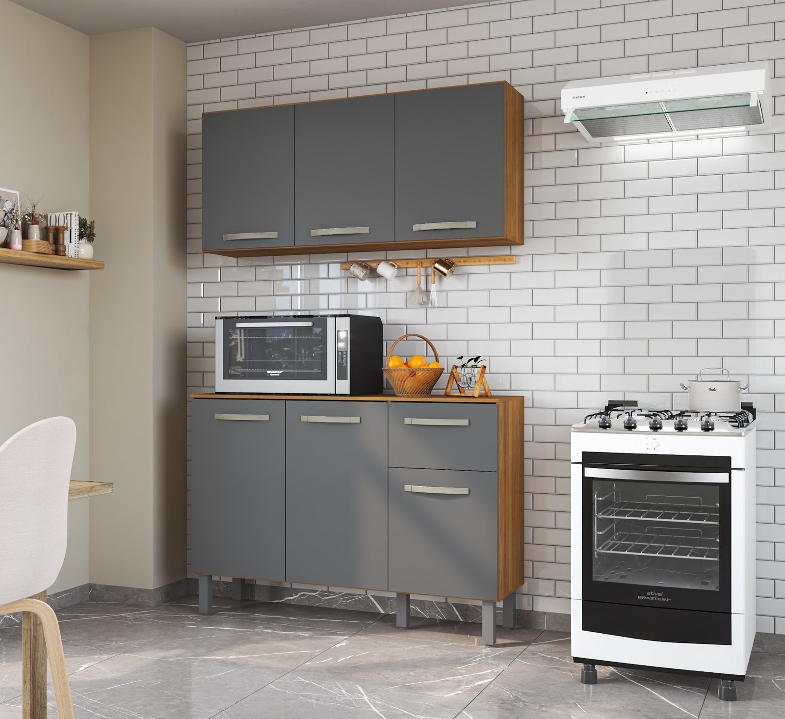 KIT BALCÃO+AEREO MILA FIORELLO(VARIAS OPÇÕES DE CORES) - Imagem 2