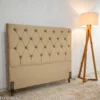 Cabeceira Casal Vitória Veludo Bege Larg. 1.40m