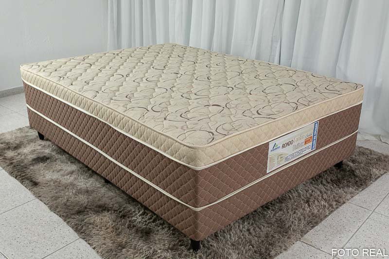 Combo - Roupeiro Casal Athenas Nature/Off 3 Portas 9 Gavetas C/ 1 Espelho e Pés 100% MDF Larg. 1.80m Bianchi + Unibox Box Casal Ortopédico D33 Rondoconfort | Suporta até 300kg - Imagem 7