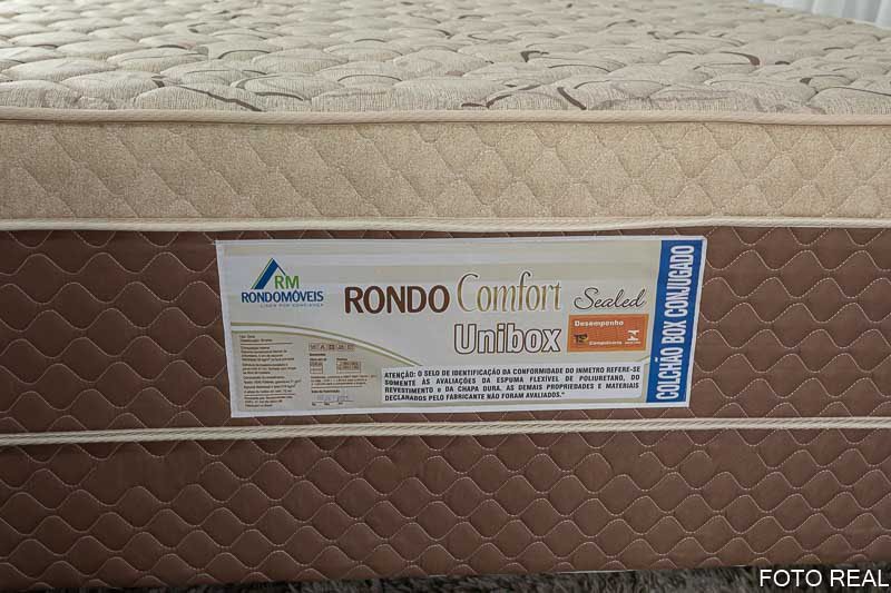Combo - Roupeiro Casal Athenas Nature/Off 3 Portas 9 Gavetas C/ 1 Espelho e Pés 100% MDF Larg. 1.80m Bianchi + Unibox Box Casal Ortopédico D33 Rondoconfort | Suporta até 300kg - Imagem 9