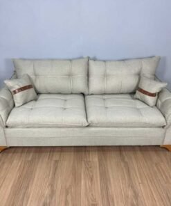 Sofá 3 Lugares Creta Linho Bege 24 Larg. 2.00m - Molas bonnel