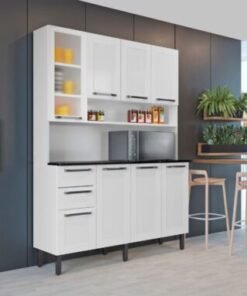 Armário Kit de Cozinha Florença 8 Portas 2 Gavetas – Branco