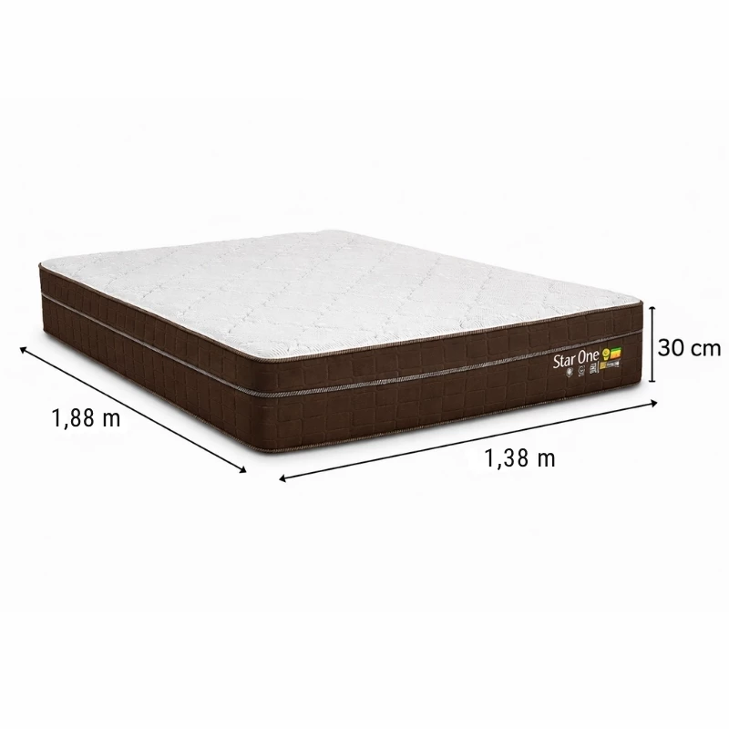 Colchão Casal Star One Ortopédico D-65 138x188x30 - Anjos | Suporta até 280kg - Imagem 4