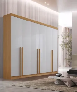 Roupeiro Milano 6 Portas Larg. 2.20m - D Doro 100% MDF (varias opções de cores)