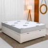 Colchão Casal Ortopédico Confort Premium Inovaflex + Base Box Casal Baú Confort blindado