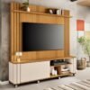 Home Theater Trinus Larg. 1.80m Cinamomo/Off para TV's de até 70 Polegadas - HB Móveis