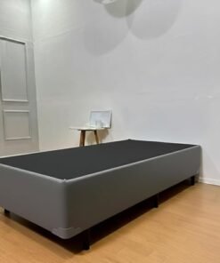 Base Box Solteiro corino cinza 88x188x37 - Ortobel