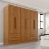 Guarda-roupa 1,80m Texas Premium Cinamomo 6 Portas 4 Gavetas - Sallêto