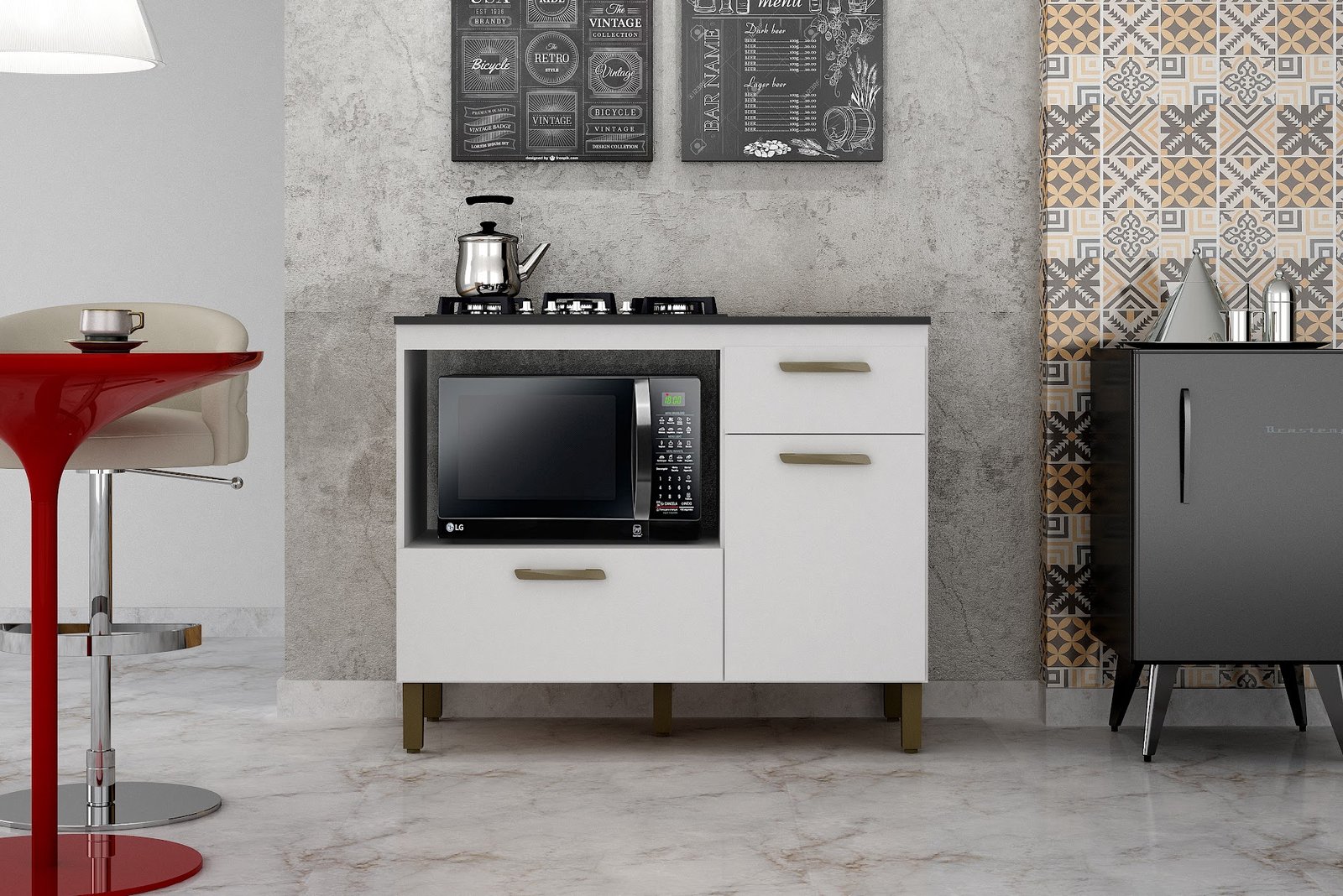 BALCAO PARA COOKTOP TERESINA VALDEMOVEIS